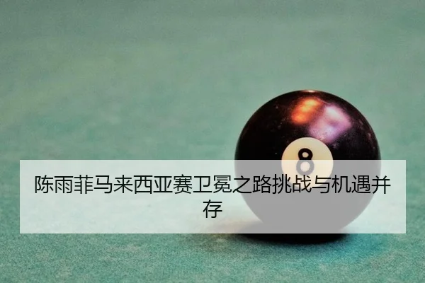 陈雨菲马来西亚赛卫冕之路挑战与机遇并存